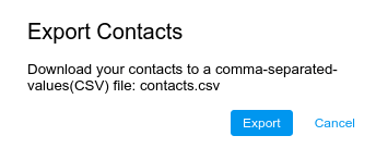 Image of export contacts from AOL 2