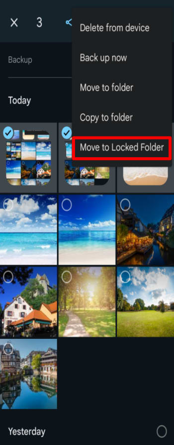 Move your photos and videos to Locked Folder
