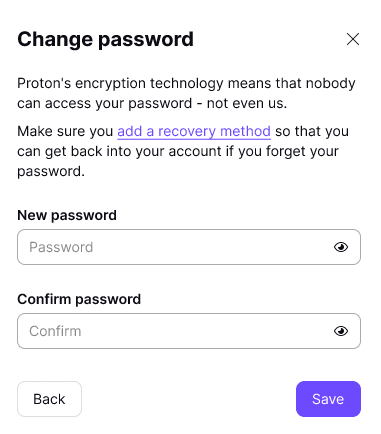 Change password