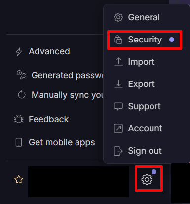 Proton Pass for Windows security settings