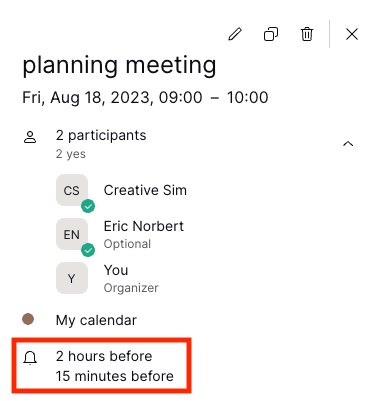 Event organizer notifications