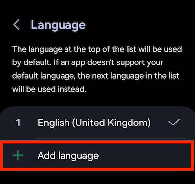 How to change the system language on Android 2