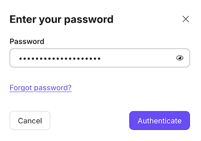 Enter your old password