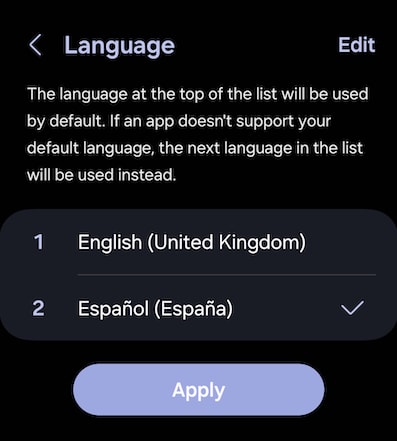 How to change the system language on Android 5