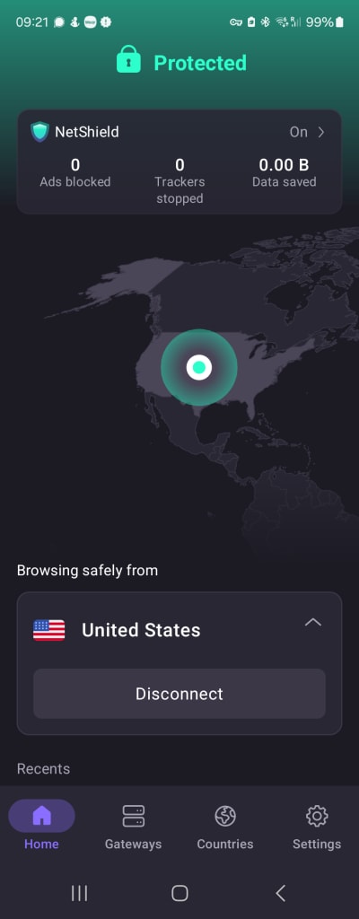 Connect to the US