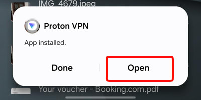 Open the installed app