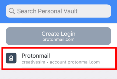 Select Proton Mail