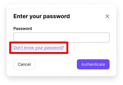 Click Don’t know your password?