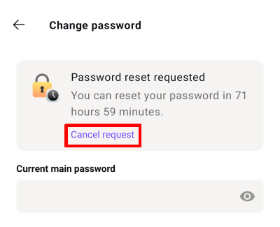 You can cancel your request before the 72-hour cool down period is over.