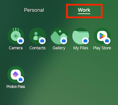 Set up a work profile 3