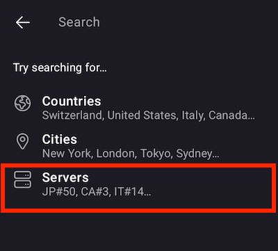 Add your favorite server to a VPN connection profile