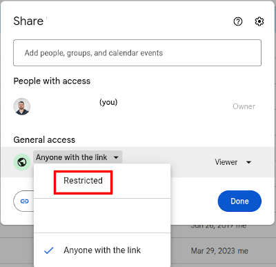 Partage sur Google Drive
