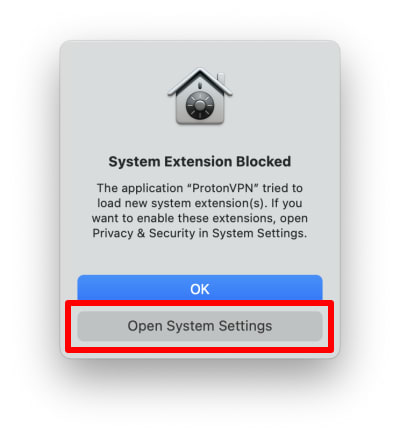 Open System Settings