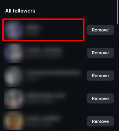 Block an individual follower 2