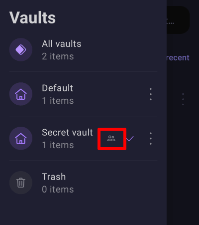 Select vault