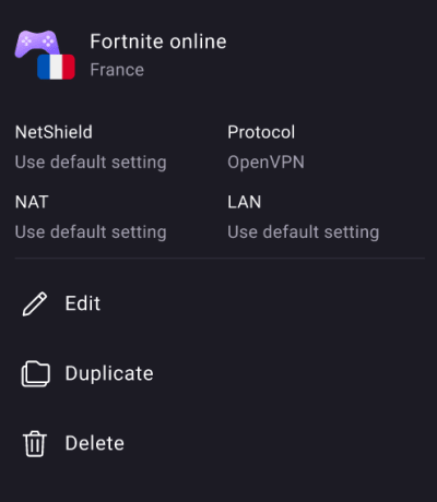 Manage your profiles 2