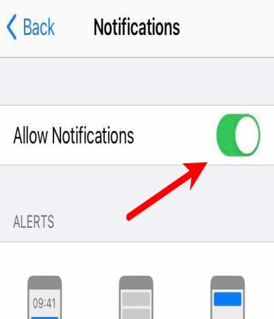 Allow notification in iOS