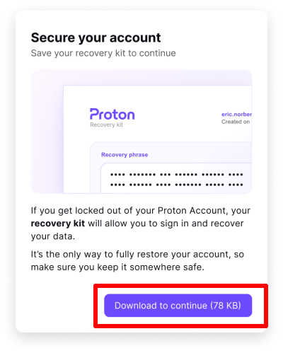 Secure your account