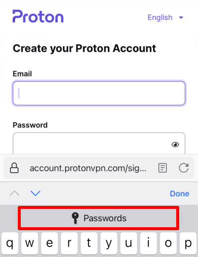 When creating a new account, Proton Pass can create and save a login for it.