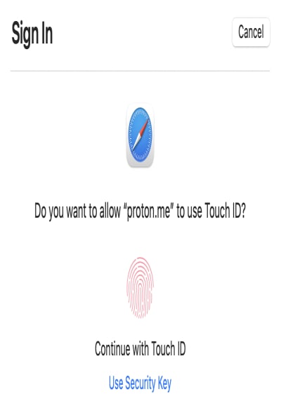 Touch ID on Safari for macOS