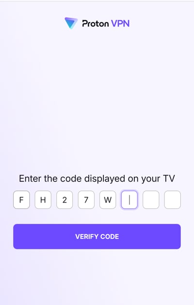 Enter the 8-digit code