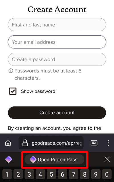 When creating a new account, Proton Pass can create and save a login for it.