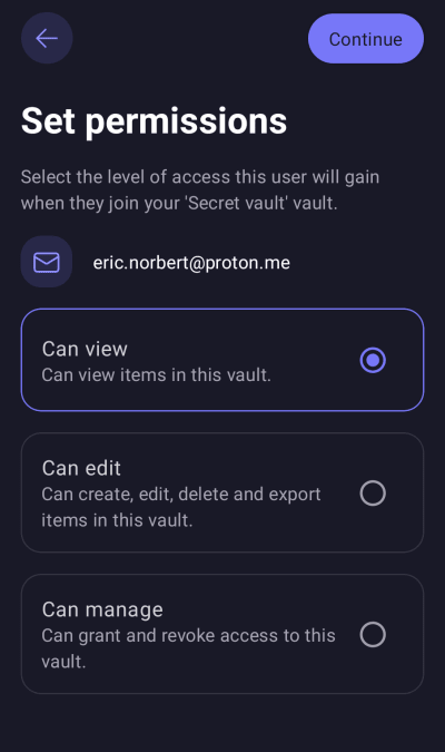 Set access permissions