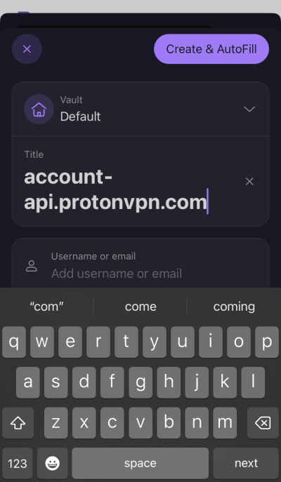 Tap Create & Autofill when you’re done