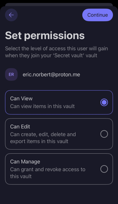 Set access permissions