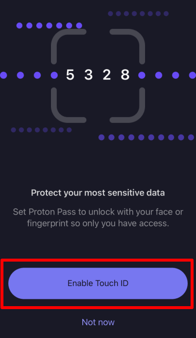 Enable fingerprint unlock