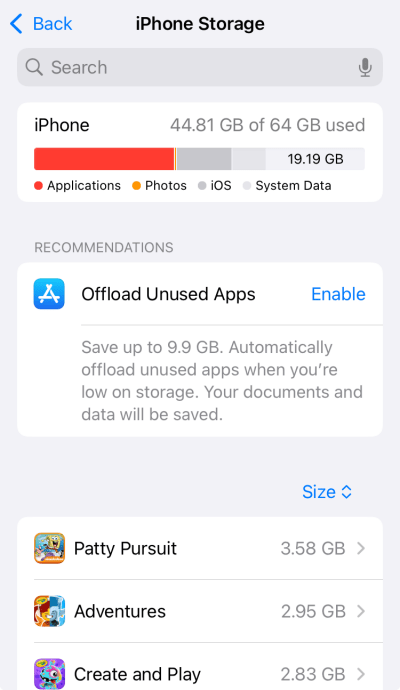 Check your iPhone storage for malware