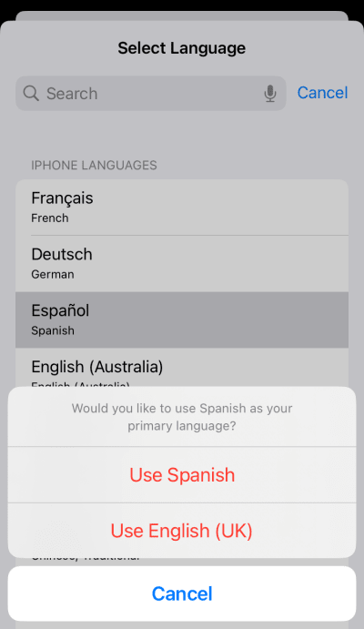 How to change the system language on iOS and iPadOS 2