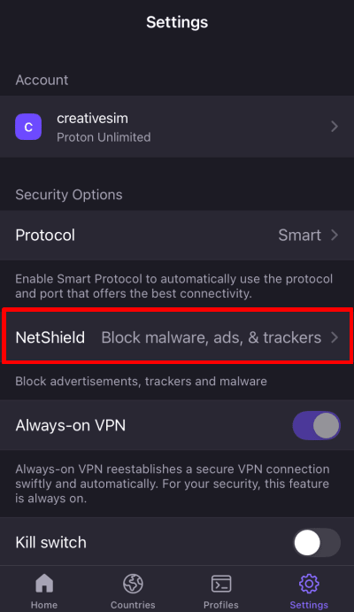 How to use NetShield on iOS 2