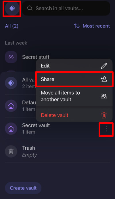 Share vault