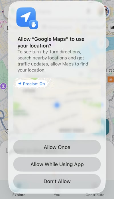 App location permissions