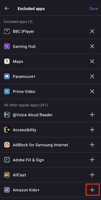 Split tunneling on Android 8