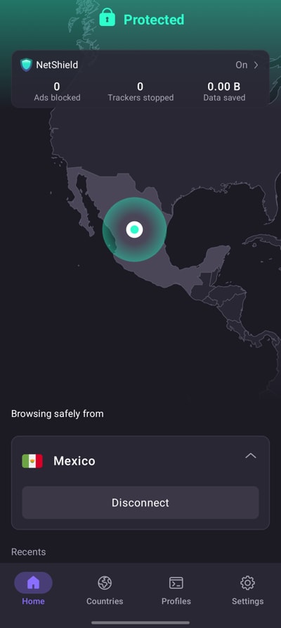 Connect to any Mexican VPN server