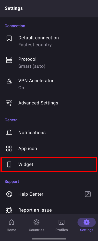Add a widget on Android 1