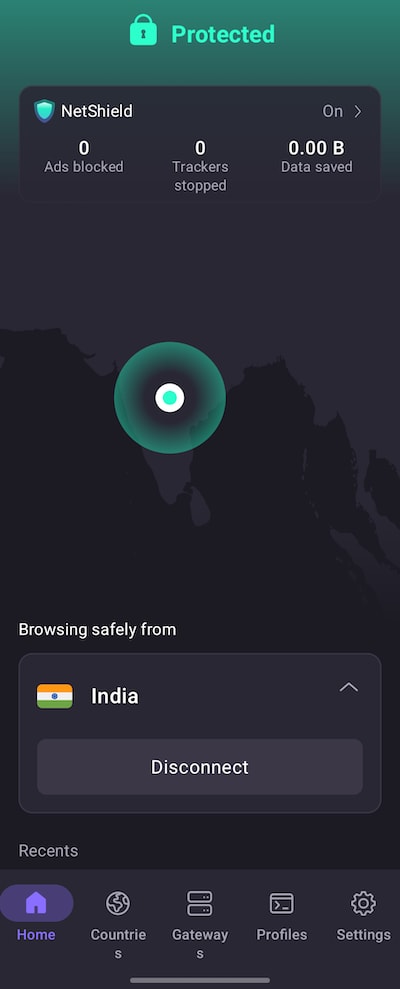 Connect to any India server