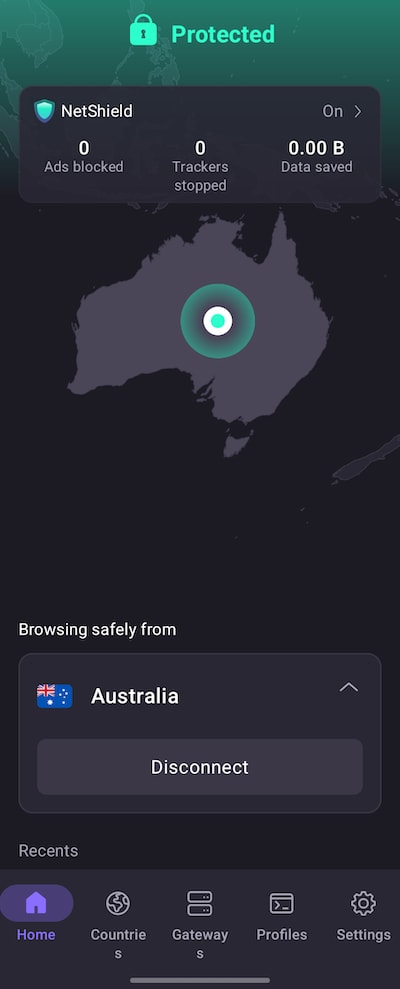 Connect to any server in Australia