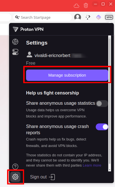 Manage your subscription