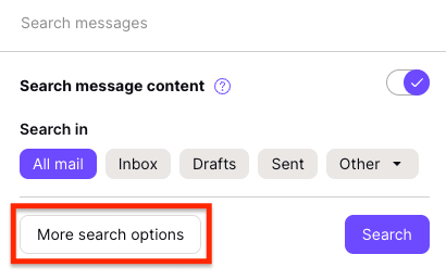 More search options button