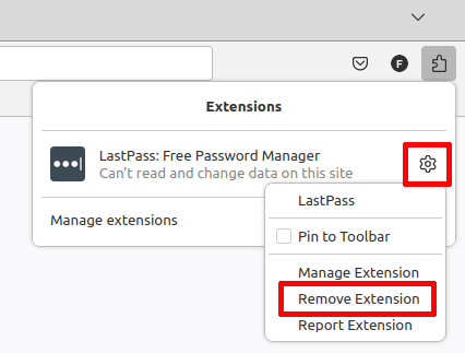 Supprimer LastPass de Firefox
