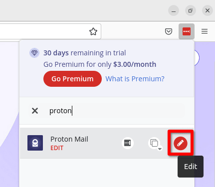 Edit your Proton entry