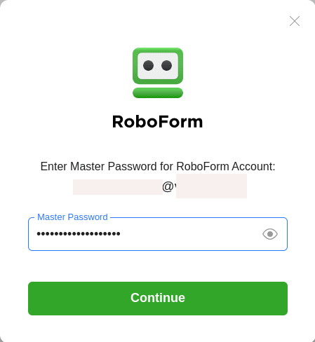 Roboform confirmation