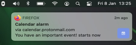 macOS notification