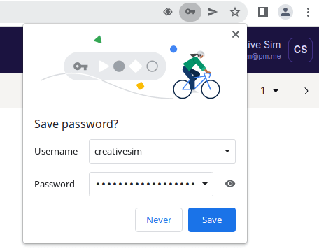 Save the login details