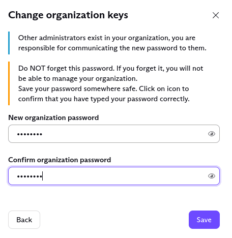 Change keys