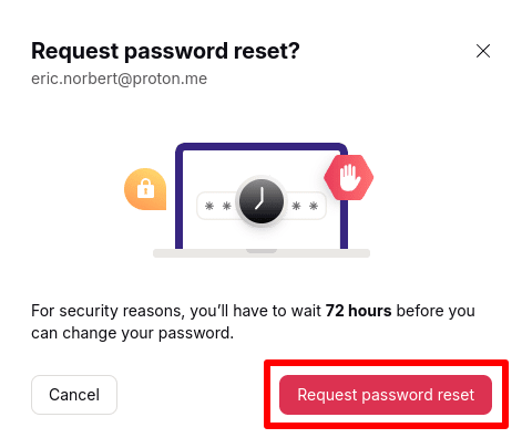 Request password reset
