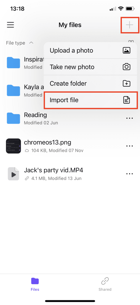 File store folder apps